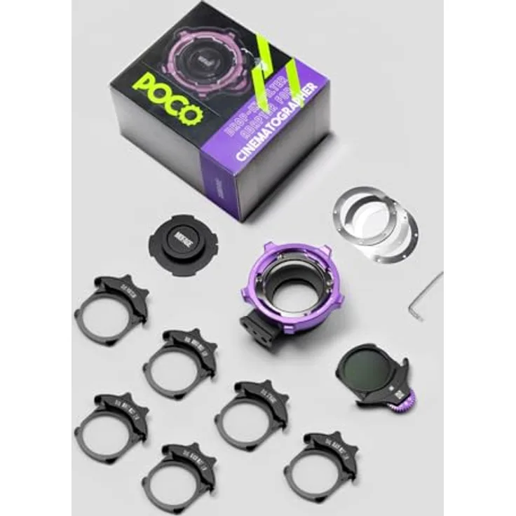 MOFAGE Poco Drop-In Filter Adapter Advanced Kit -Z Mount, ermöglicht PL-Mount Objektive an Z-Mount Kameras, inkl. VND und Mist Filter, ARCA-Swiss kompatibel