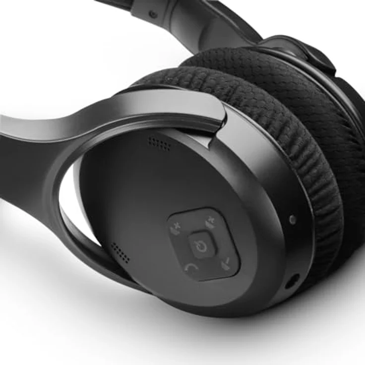 Hama 221847 Over-Ear Bluetooth Kopfhörer, kabelgebunden & kabellos, 16 h Laufzeit, Schwarz, Versandkostenfrei – Bild 3