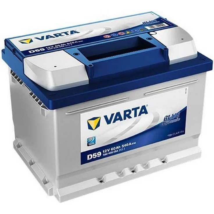 VARTA D59 Blue Dynamic 12V 60Ah 540A Autobatterie, hohe Startleistung mit Schaltung 0