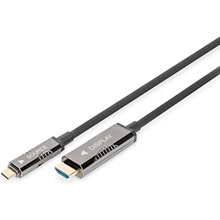 Digitus USB - Type C zu HDMI AOC Glasfaser Adapterkabel HDMI Version 2.0; Max 4Kx2K@60Hz; 10m – Bild 1