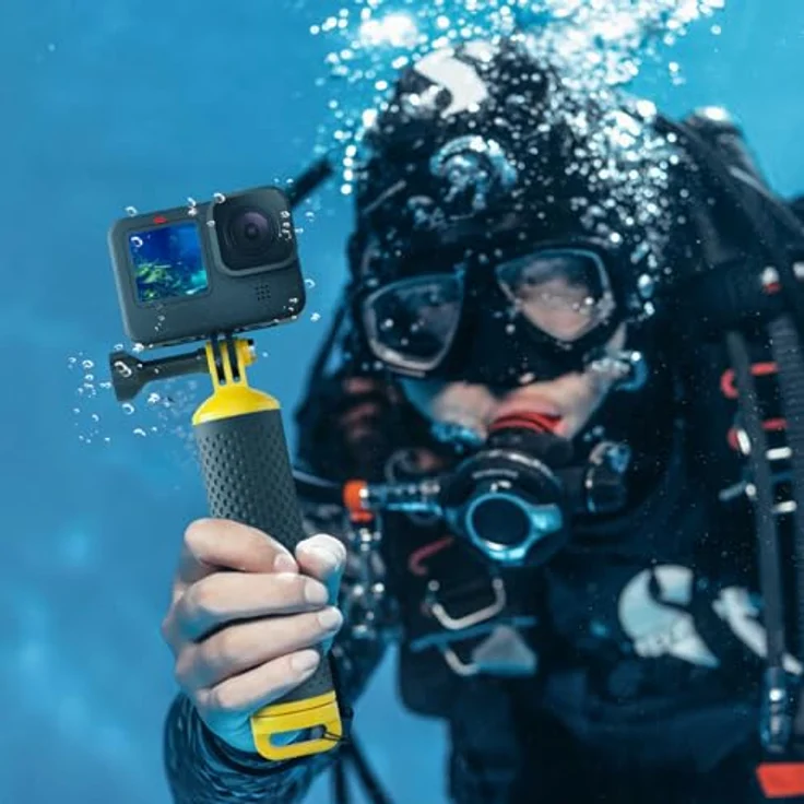 Sametop Schwimmender Handgriff Wasserdicht Handgriff Floating Hand Grip Einbeinstativ Tauchen Stock für GoPro Hero 6, 5, 4, Session, 3+, 3, 2, 1 Kameras – Bild 8