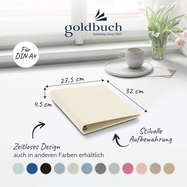 goldbuch Foto-Ringbuch, Bella Vista, 26x32 cm, Leinen, Beige, 37 931 – Bild 3