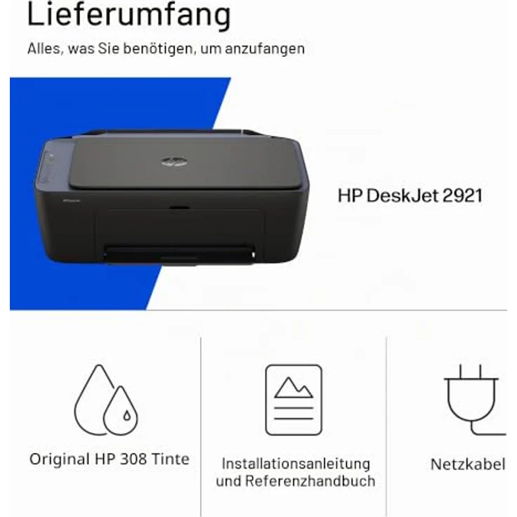 HP DeskJet 2921, Wireless All-in-One Farb-Multifunktionsdrucker mit einfacher Einrichtung und kompatibel mit HP Instant Ink – Bild 10
