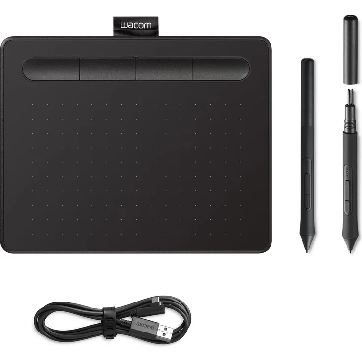Wacom Intuos S Stifttablet, inkl. Pen 4K ohne Batterie, 4 konfigurierbare Expresskeys