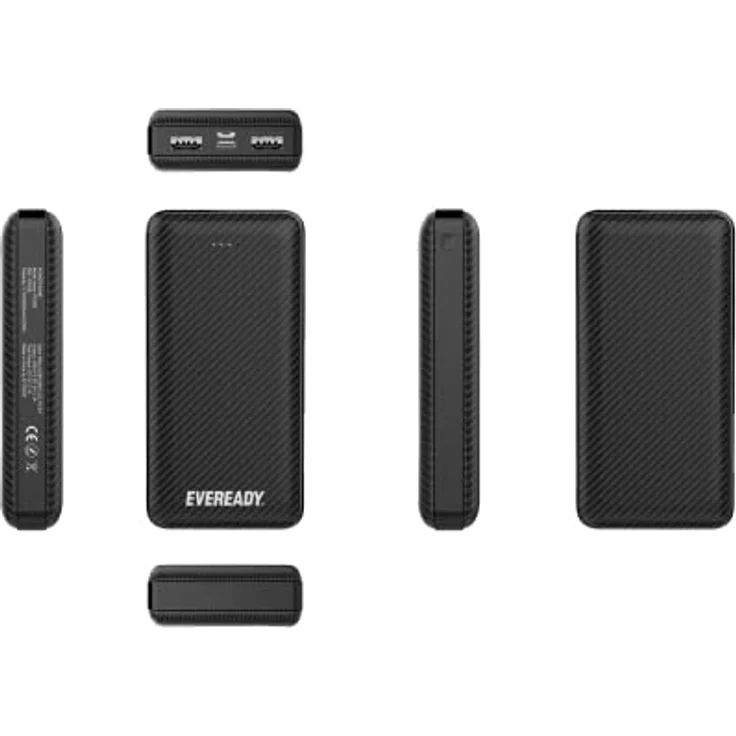Energizer EVEREADY - Externer Akku 20000 mAh + USB-A/Micro-USB-Kabel - Schwarz – Bild 3