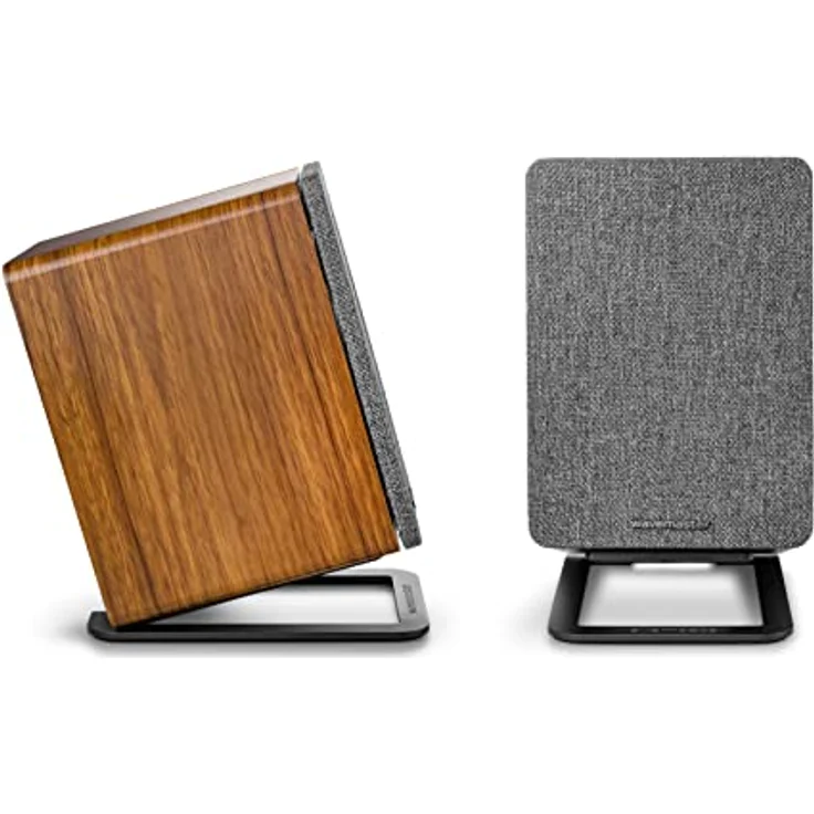 Wavemaster P1 Lautsprecher Ständer-Set zur optimalen Aufstellung von Stereoboxen, schwarz, 5 mm massiver Stahl, geneigte Position, rutschfeste Standfläche – Bild 5