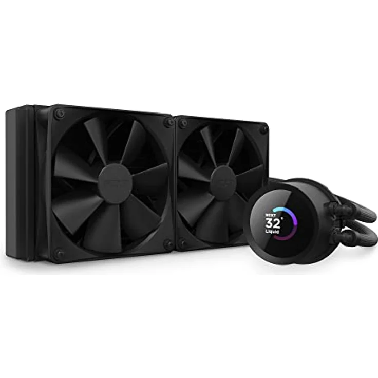 NZXT Kraken 240 - RL-KN240-B1-240mm AIO CPU Wasserkühlung - 1,54" LCD Display 240x240-2x120mm PWM Fans - EIN Breakoutkabel zur einfachen Installation - Schwarz – Bild 1