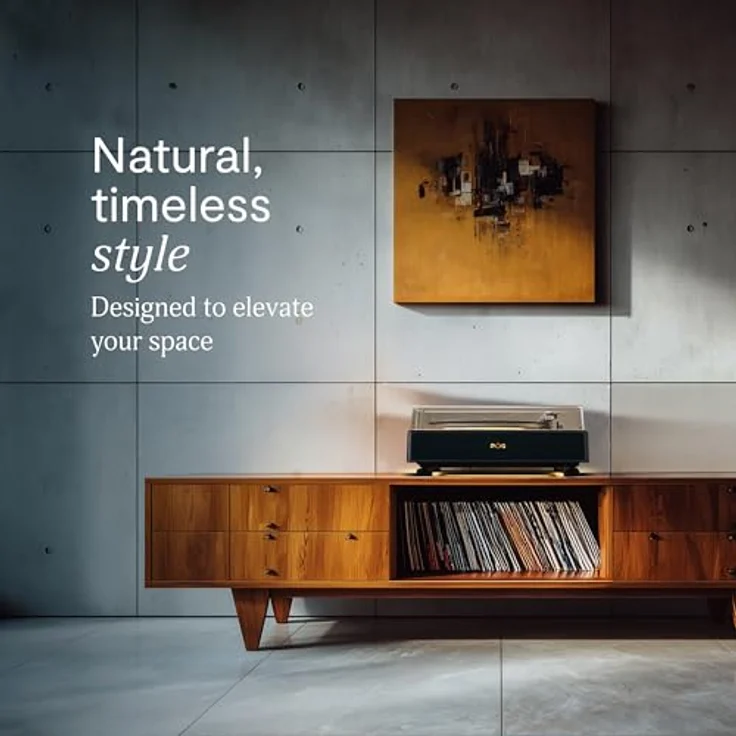 House of Marley Soul Rebel Plattenspieler Bluetooth, 3-Gang mit integrierten Lautsprechern, AT3600L-Tonabnehmer, LED-Beleuchtung und Vorverstärker aus nachhaltigen Materialien – Bild 3