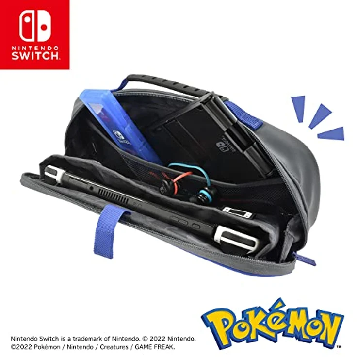 HORI Nintendo Switch Cargo Pouch Compact (Pikachu, Gengar, & Mimikyu) - Split Pad Compact Compatible Travel Case Pokémon - Officially Licensed – Bild 4