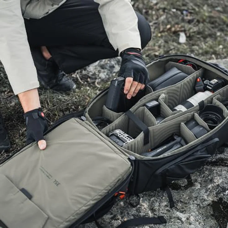 Pgytech OnePro Focux 35L, Fotorucksack mit anpassbaren Fächern und ergonomischem Tragesystem, Grün – Bild 5