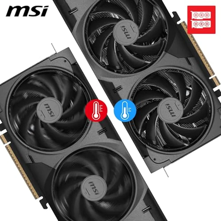 MSI GeForce RTX 5080 VENTUS 3X OC, Grafikkarte mit 16 GB GDDR7, Schwarz, Reflex 2 RTX AI DLSS 4.5 – Bild 3