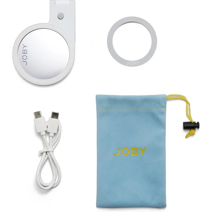 Joby Beamo Ring Light MagSafe, LED Ringleuchte mit 5600K Tageslicht, faltbar, weiss