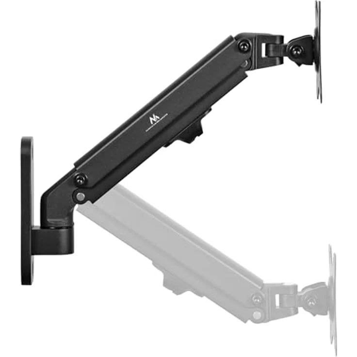 Maclean MC-458 Monitor-Wandhalterung, 17-27" Flach & Curved Bildschirme bis zu 7kg Schwenkbar, Neigbar und Drehbar, Universal Monitor Halterung – Bild 4