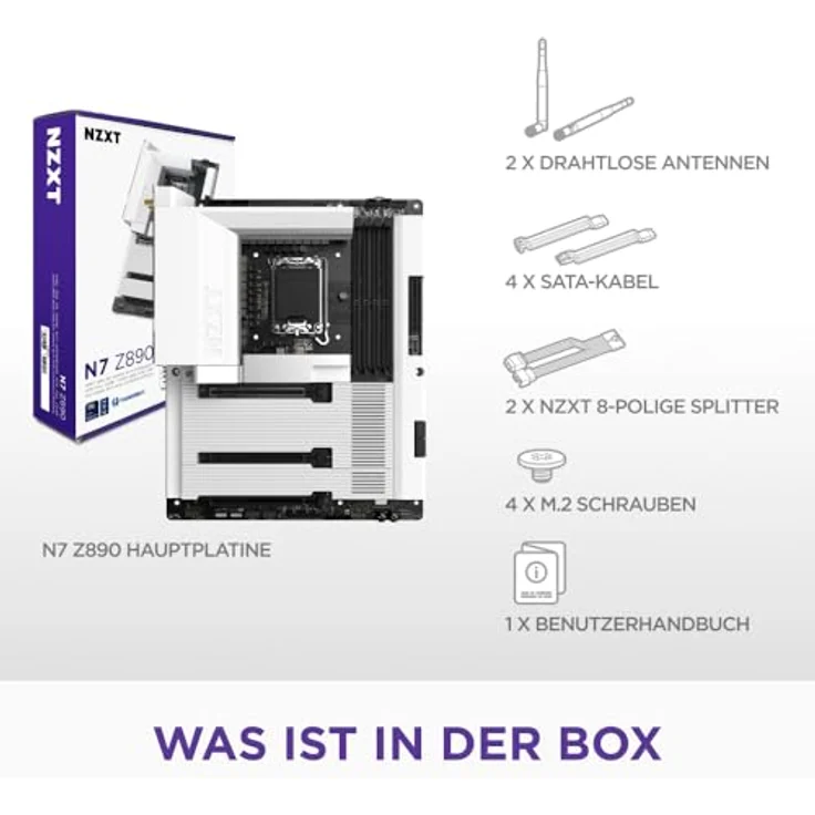 NZXT N7 Z890, Mainboard für Intel Core Ultra-Prozessoren, ATX, mit Thunderbolt 4, DDR5 und PCIe 5.0 Unterstützung – Bild 7