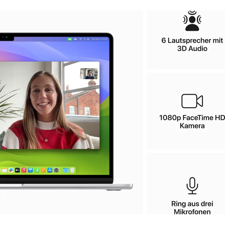 Apple MacBook Air 2024 13,6" M3-Chip, 8GB RAM, 256GB SSD 8-Core-GPU Space Grau MRXN3D/A – Bild 3