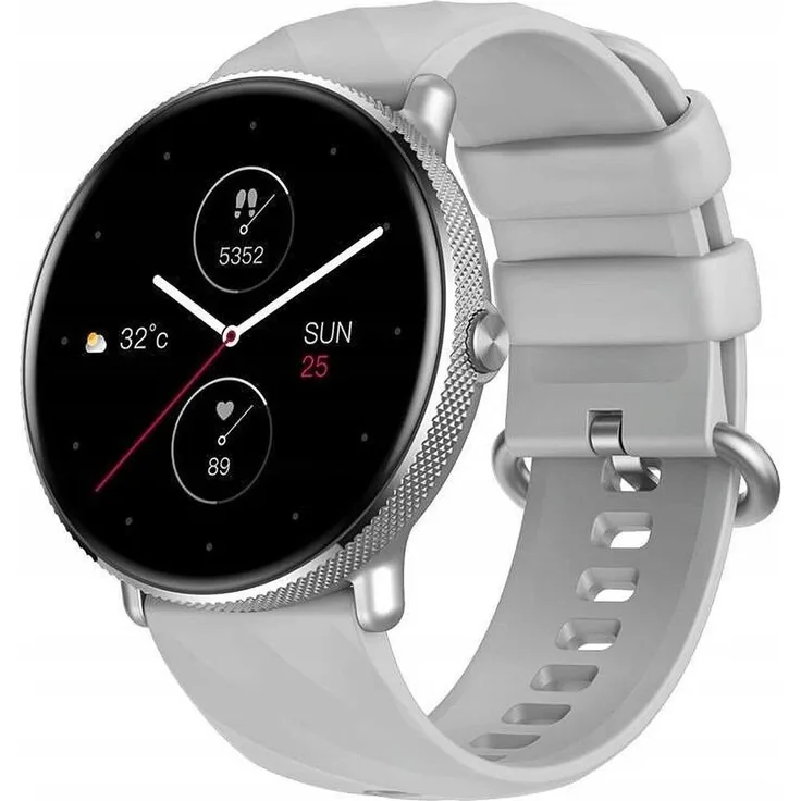 Zeblaze GTR 3 Pro, Smartwatch mit AMOLED-Display, Herzfrequenzmessung und 100+ Sportmodi, silber