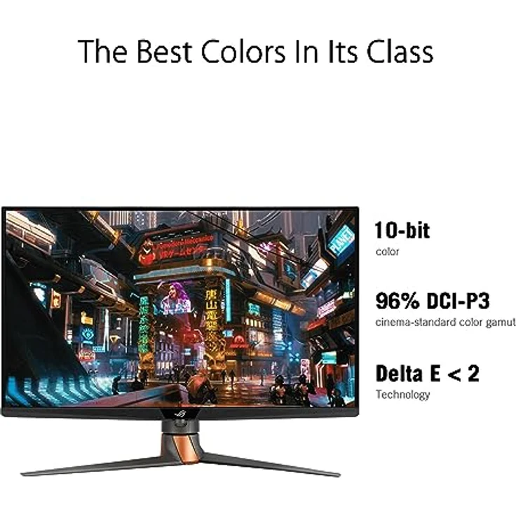 ASUS ROG Swift PG32UQXR 32 Zoll 4K UHD Gaming Monitor - 160 Hz, 1ms GtG, Adaptive Sync, FreeSync, DisplayHDR 1000 - Fast-IPS FALD, Quantum Dot, Schwarz – Bild 4
