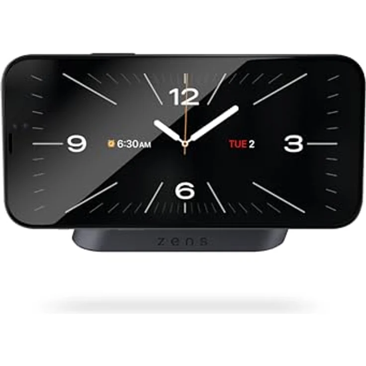ZENS Magnetic Aluminium konvertibles kabelloses Ladegerät kompatibel mit MagSafe (15 Watt, Qi/MFi-zertifiziert, Netzteil mit Kabel inklusive) Schwarz – Bild 4