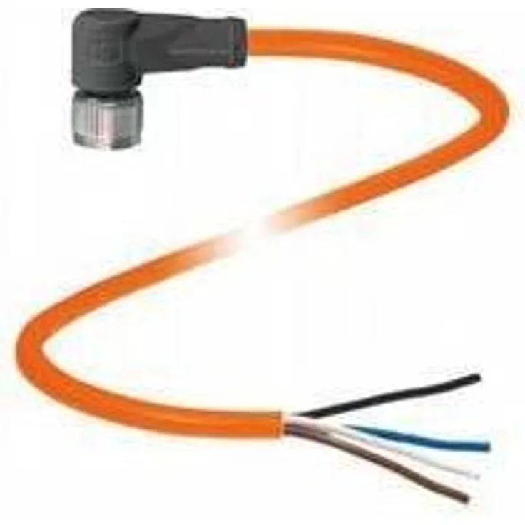 Pepperl & Fuchs Kabeldose V1-W-OR5M-POC, 4-polig, M12 gewinkelt, 5 m, orange, IP67, schweißperlenbeständig, robotertauglich, torsions- und ölbeständig