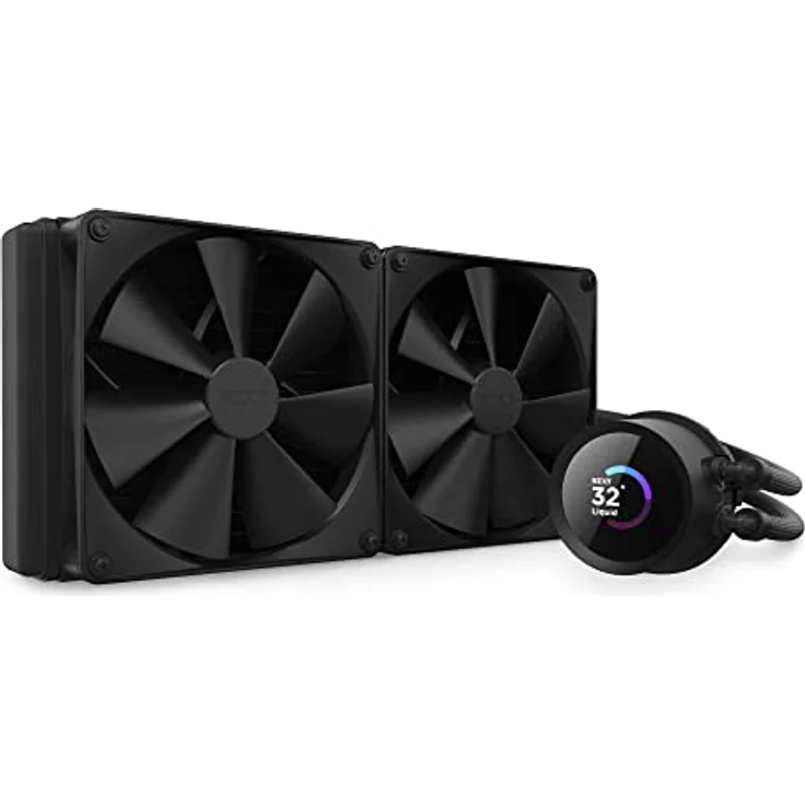 NZXT Kraken 280 - RL-KN280-B1-280mm AIO CPU Wasserkühlung - 1,54" LCD Display 240x240-2x140mm PWM Fans - EIN Breakoutkabel zur einfachen Installation - Schwarz – Bild 1