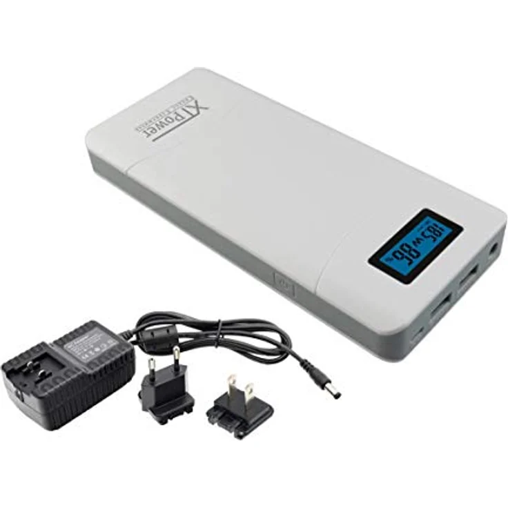XTPower® XT-16000QC3-PA Powerbank inkl. Netzteil - moderner DC + USB QC3 Akku mit 15600mAh - 1x USB, 1x USB QC3 und DC Anschluss von 12 bis 24V 65W - für Laptop Tablet iPhone Galaxy – Bild 1