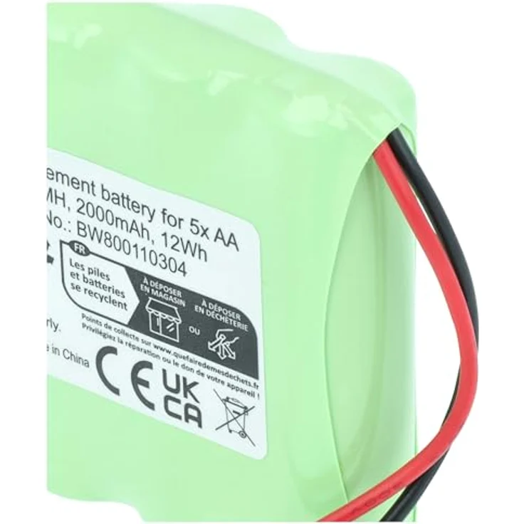 vhbw NiMH Universal Akku Akkupack 2000mAh 6V 5x AA – Bild 8