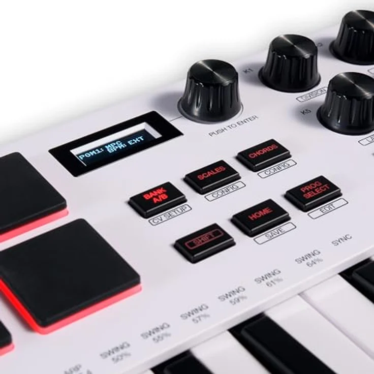 AKAI Professional MPK mini Plus White, Midi-Controller mit 37 anschlagsdynamischen Minitasten, 8 MPC Pads und Arpeggiator – Bild 19