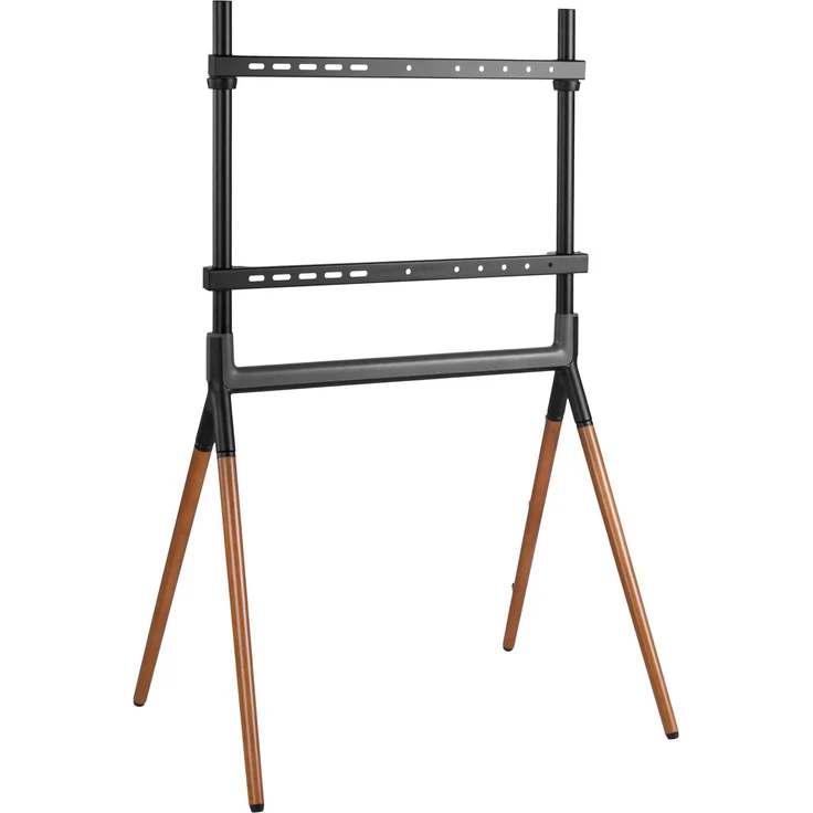 InLine woodstand Studio TV-Standfuß, für LED-TV 49"-70" (124-178 cm), max. 40 kg, aus echtem Walnussholz, Schwarz