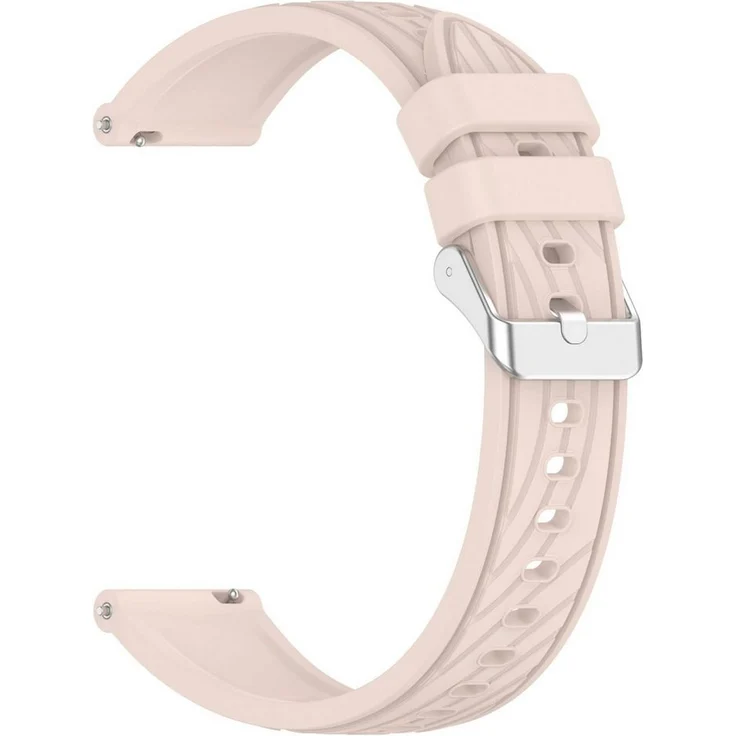 Wigento Smartwatch-Armband für Xiaomi Redmi Watch 5 Active, atmungsaktives Silikon Armband im rosa Streifen Design