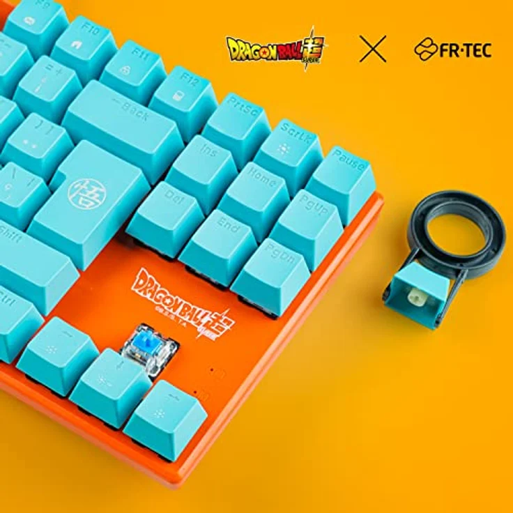 Blade Gaming Dragon Ball Super GOKU, Tenkeyless mechanische Tastatur mit Blue Switches und RGB-Beleuchtung, kabelgebunden, USB, blau-orange – Bild 5