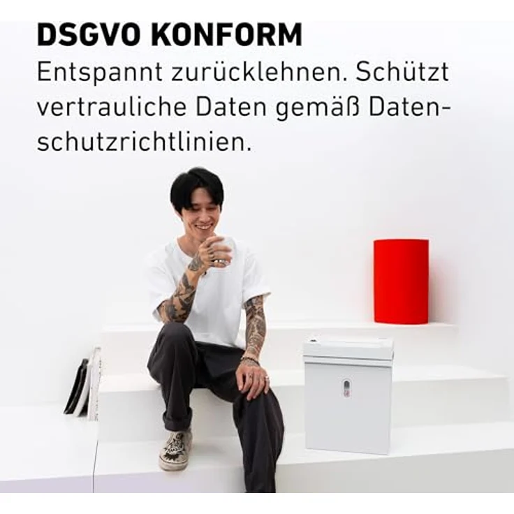 Ideal SHREDCAT 8200, Aktenvernichter mit 4 mm Streifenschnitt, P-2, automatischer Start/Stopp, Sicherheitsmerkmale, Sichtfenster im Behälter – Bild 6