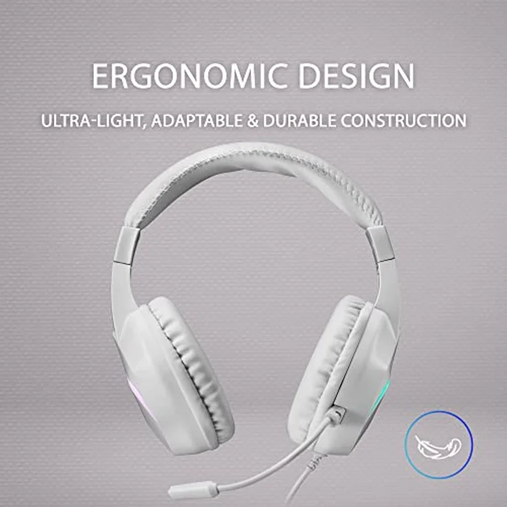 MARSGAMING Gaming MH122, FRGB Over Ear Kopfhörer mit Mikrofon, HiFi Sound, Geräuschunterdrückung, Ultraleichtgewicht, PS4 PS5 Xbox Switch Tablet Windows Mac, Weiß, MH122W, Large – Bild 3