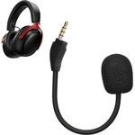 kwmobile Ersatz Kopfhörer Mikrofon kompatibel mit Kingston HyperX Cloud III Headset - Gaming Headphones Mikrofon mit 3,5 mm Klinkenstecker - Schwarz