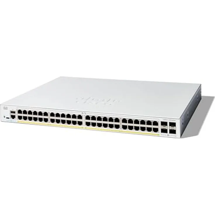 Cisco Catalyst 1300-48FP-4X-Managed-Switch, 48-Port-GE, vollständiges PoE, 4 x 10-GE-SFP+, eingeschränkter Lebenszeitschutz (C1300-48FP-4X)