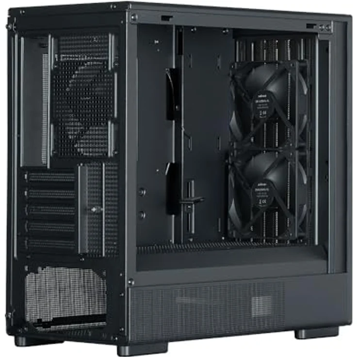 Zalman P10 NAMU Black Micro-ATX Mini Tower, PC Gehäuse mit 3x 120 mm Lüftern und gehärtetem Glas, Schwarz – Bild 7