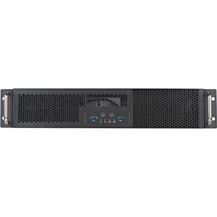 SilverStone SST-RM23-502-MINI, Rackmount Server Gehäuse 2U für Micro-ATX mit 2x 5,25-Zoll-Laufwerken, schwarz – Bild 2