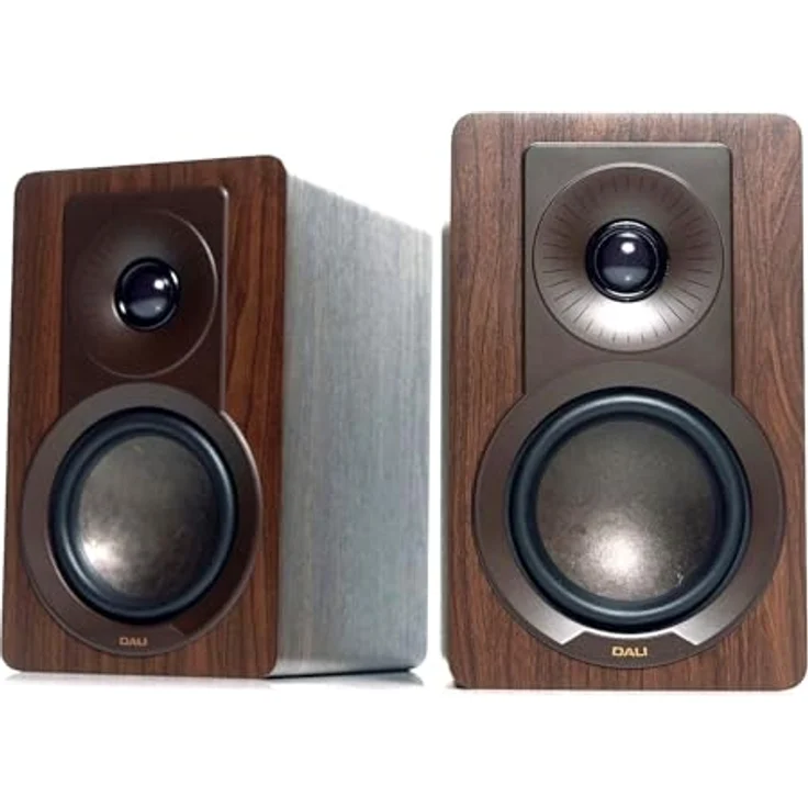 DALI KUPID Premium-Kompakt-Passiv-HiFi-Regallautsprecher, 2-Wege-Design mit 4,5-Zoll-Tieftöner und 1-Zoll-Hochtöner, inklusive Wandhalterung (Paar) – Dunkles Walnuss – Bild 2