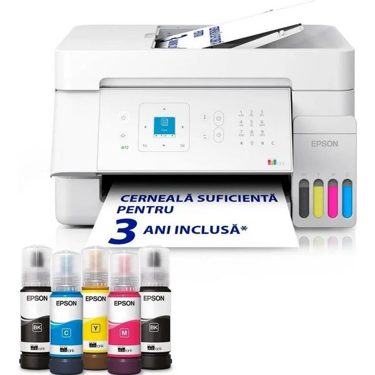 Epson EcoTank L5396, Multifunktionsdrucker mit 5760 x 1440 DPI, A4, Wi-Fi und ADF, Weiß