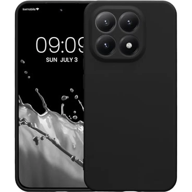 kwmobile Handyhülle kompatibel mit Xiaomi 15T, Silikon Case in Schwarz matt, flexibel und rutschfest – Bild 5