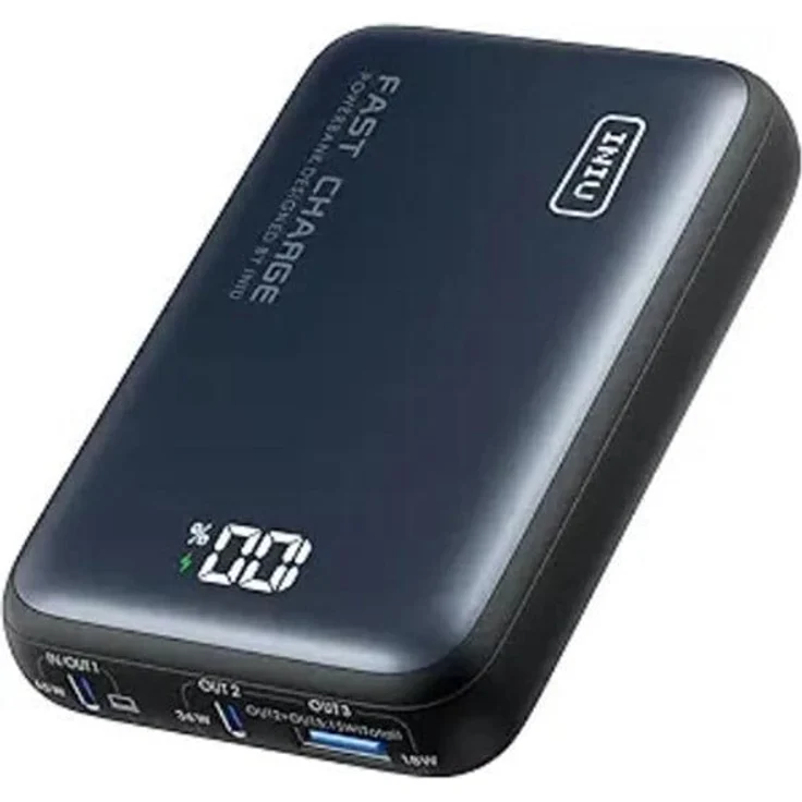 INIU Leopard Power 65W, 20000 mAh Powerbank mit 65 W PD 3.0 Schnellladung für zwei Geräte