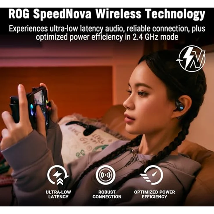 ASUS KOPFHÖRER ROG Cetra Open Wireless (16 h, Kabellos), Kopfhörer, Schwarz – Bild 6