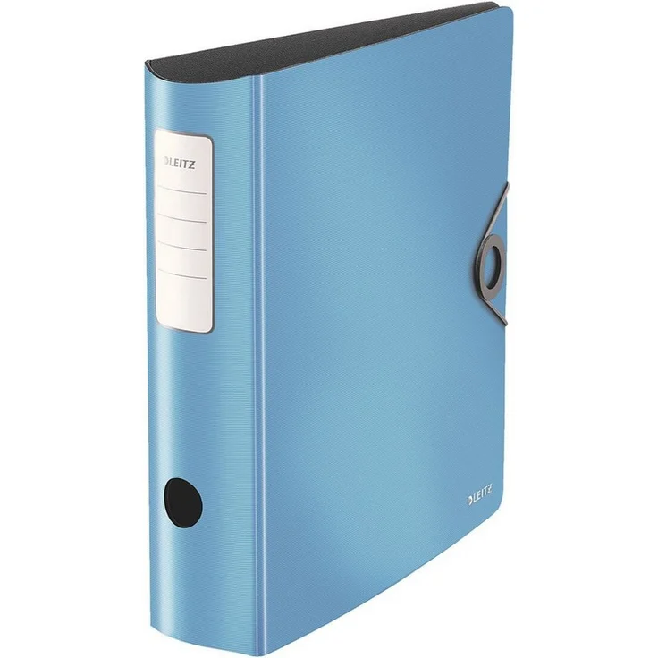 LEITZ Aktenordner 180° Active Solid 1047, Ordner breit, aufgeklebtes Rückenschild, DIN A4, wasser- und schmutzabweisend, Polyfoam, blau