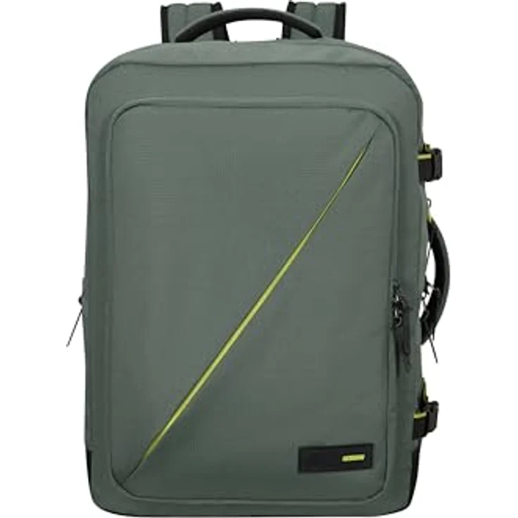 American Tourister Take2Cabin, Erweiterbarer Reiserucksack mit Laptopfach für 17.3", 55cm, 48.5L, Grün (Dark Forest) – Bild 2