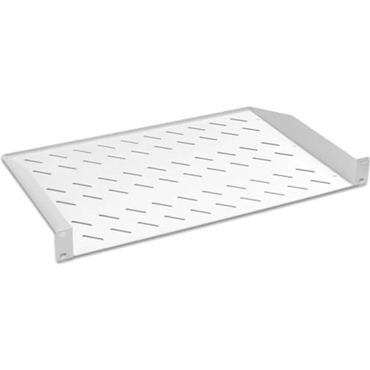 MK-Digital Netzwerkschrank 19 Zoll Rack, 6HE/9HE/12HE, 400mm Tiefe, Wandmontage, montiert, abschließbare Sicherheitsglastür, grau (Ablage/Hellgrau) – Bild 1