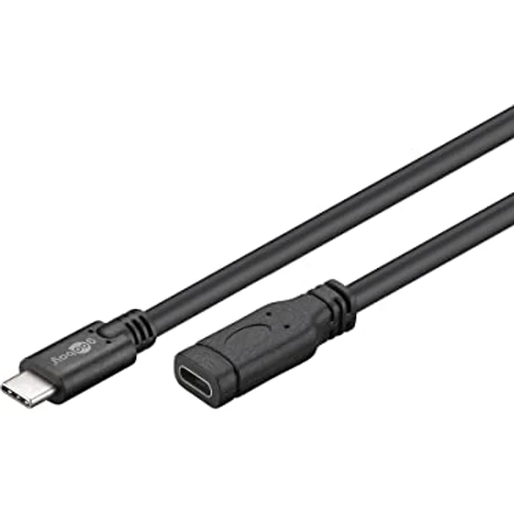 Goobay USB 3.0 SuperSpeed Kabel 1 m, Schwarz, 1 m - USB-C-Stecker > USB-C-Buchse (45393) – Bild 3