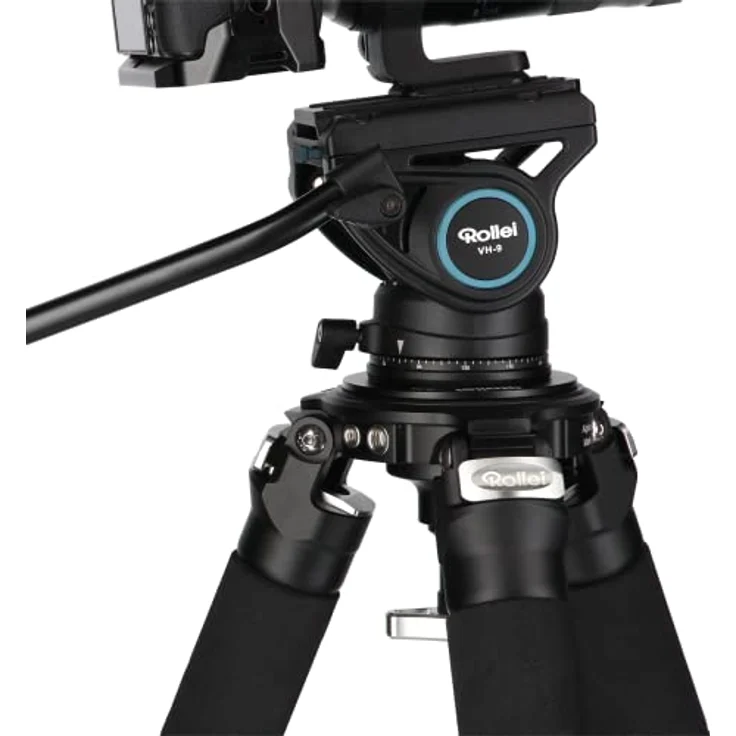Rollei VH-9 Fluid-Videokopf, Videoneiger für Camcorder und DSLR-Kameras, für Filmaufnahmen, Videografie, Content Creation, Live-Streaming und Tragkraft 12kg – Bild 5