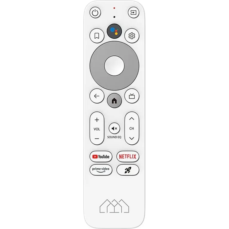 Homatics Box Fernbedienung weiß, für Homatics Box Q/R, Dongle Q/R, Bluetooth RCU, mit YouTube- und Netflix-Shortcut-Tasten