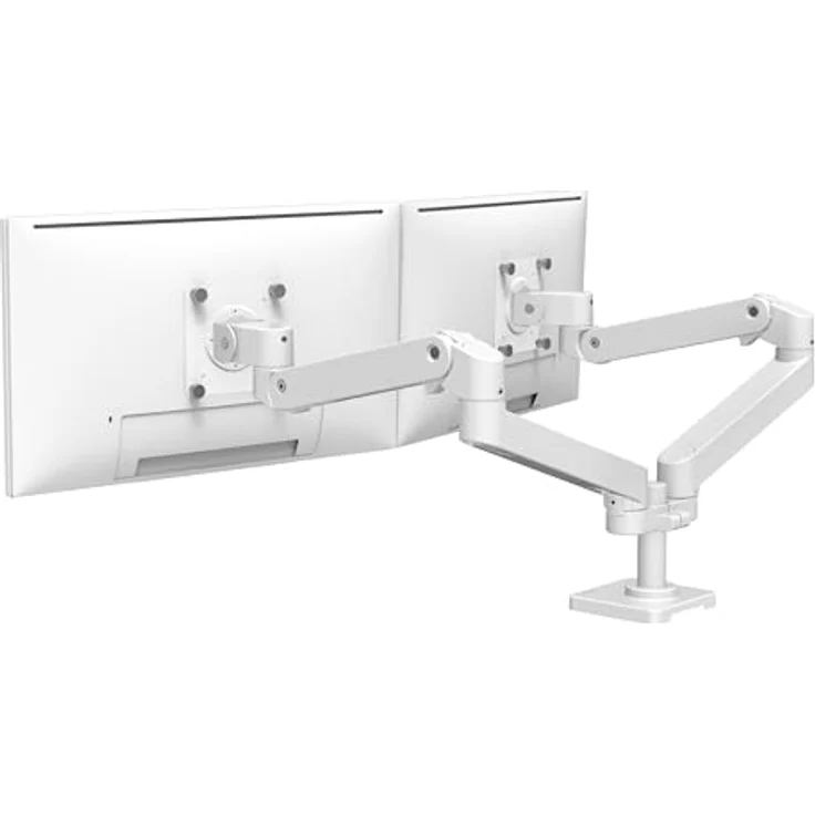 Ergotron LX PRO ARM DUAL SIDE-BY-SIDE, Monitor Halterung für Tisch bis 27 Zoll, modernisiert, ergonomisches Design, weiss – Bild 1
