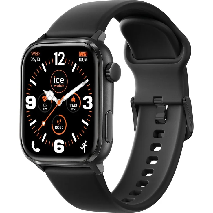 Ice Watch Ice Smart 3.0, 1.78 Zoll AMOLED GPS Smartwatch, IP68 Wasserdicht, Schwarz, Modern Minimalistisch