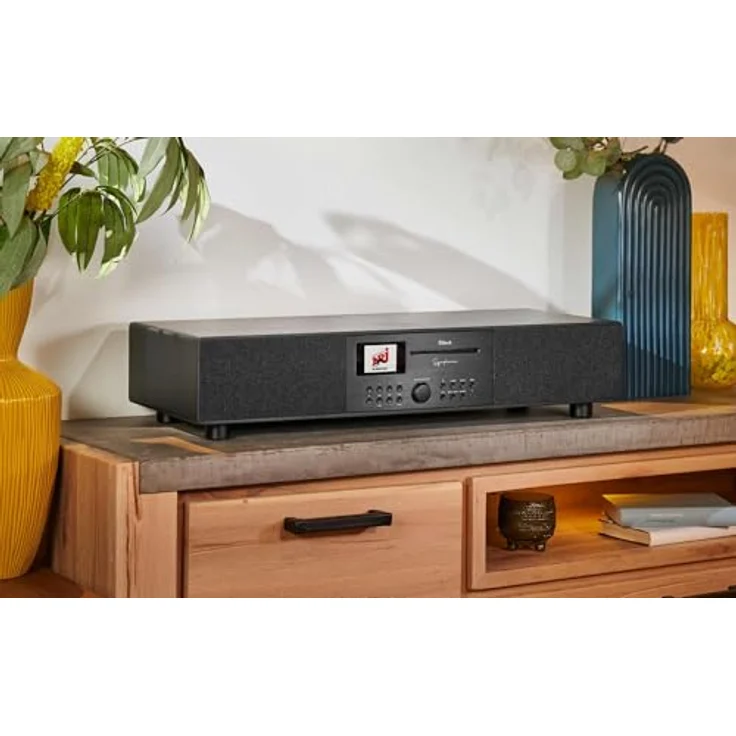 Block Symphonie Schwarz (AB10219-02), Kompaktanlage mit HiFi Sound, Triple-Tuner (UKW | DAB+ | Internetradio), Bluetooth, CD-Player, Wireless Charging und dimmbarem Farbdisplay – Bild 2